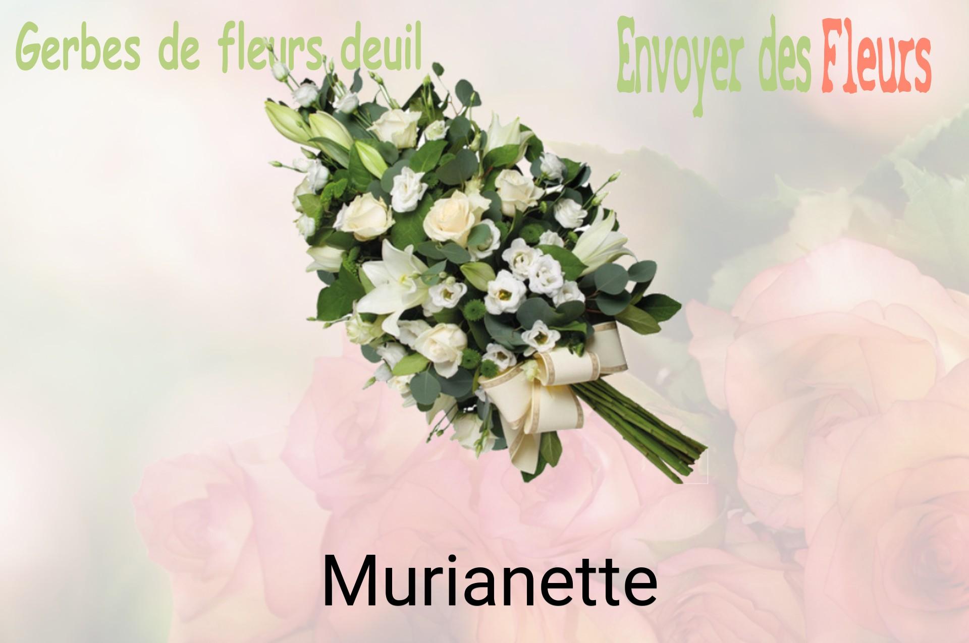 Gerbe de fleurs de deuil livrée à Murianette